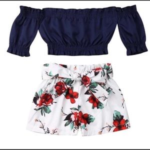 Girls -Toddler Floral Apparel 🤍💙❤️